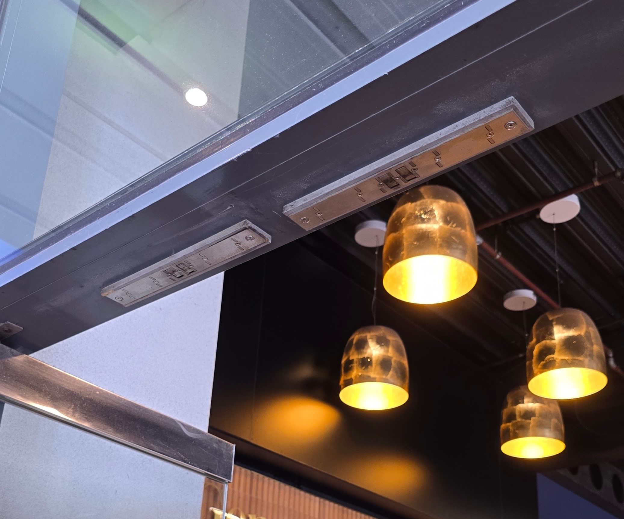 Morticed locks packed out to accommodate a large door gap